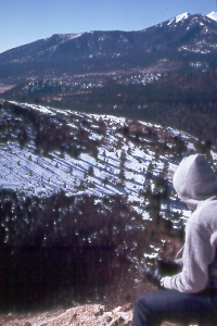 on the rim of Sunset Crater